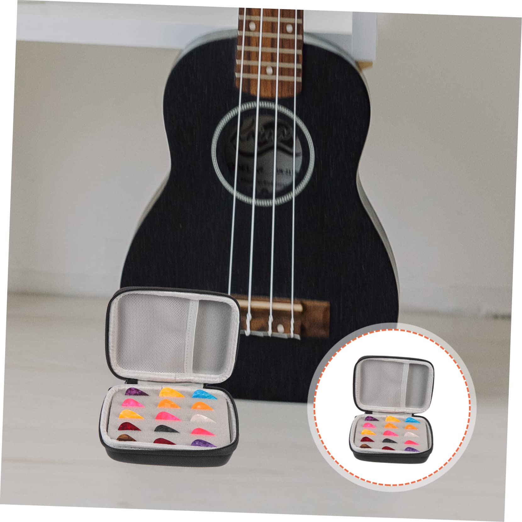 VICASKY 3 Juegos Recoger Bolsa de Almacenamiento púa portátil para Guitarra púas de Pulgar para Guitarra bajo puas Guitarra acústica púas Guitarra eléctrica Titular de Almacenamiento Eva