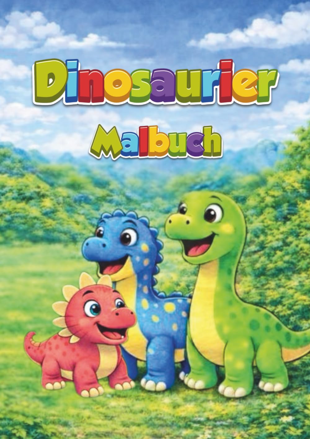 Dinosaurier Malbuch für Kinder von 2–5 Jahren