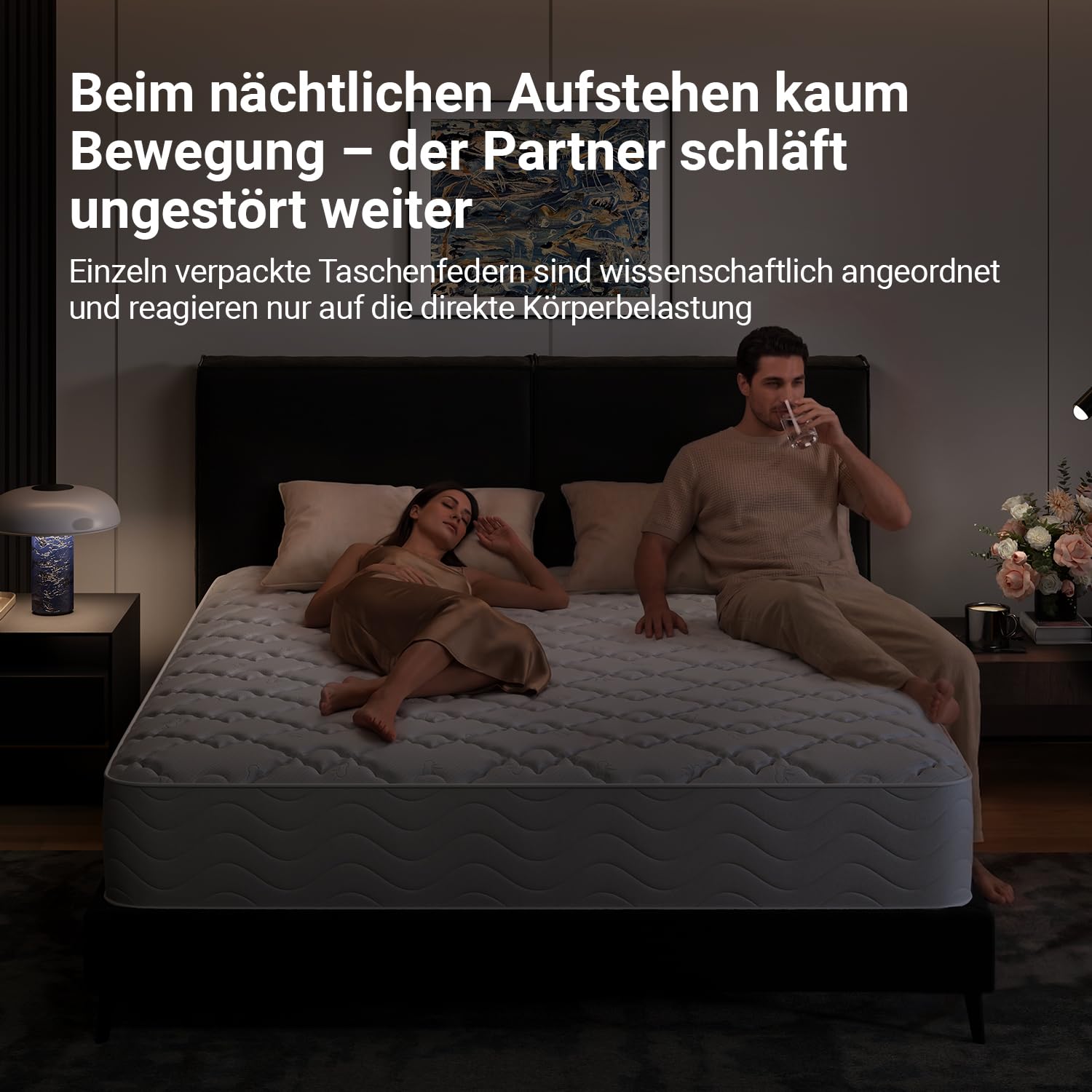 Avenco Matratze 180x200 cm 7 Zonen Taschenfederkernmatratze Mittelfeste H3 | Hybridmatratze mit Komfortschaum für Seitenschläfer, OEKO-TEX®, Ergonomische Unterstützung Rollmatratze, 20 cm Höhe
