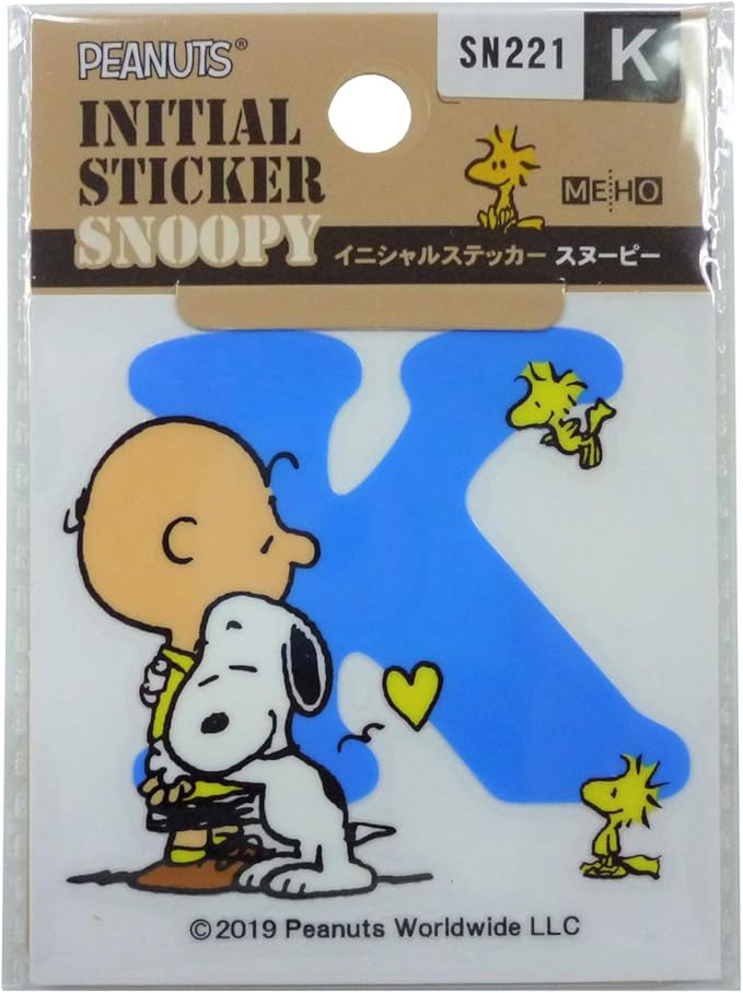 Amazon 明邦 Snoopy スヌーピー イニシャルステッカー 転写タイプ アルファベットk Sn221 ステッカー デカール 車 バイク