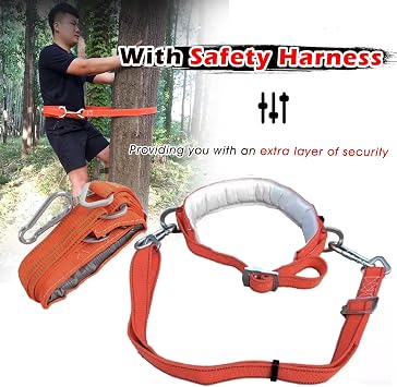 Tree Climbing Spikes for Arborists - Adjustable 250-400mm Foot Pegs for Electricians & Tree Work, Durable Climbing Tools, Espuelas para Subir Arboles (25cm)
