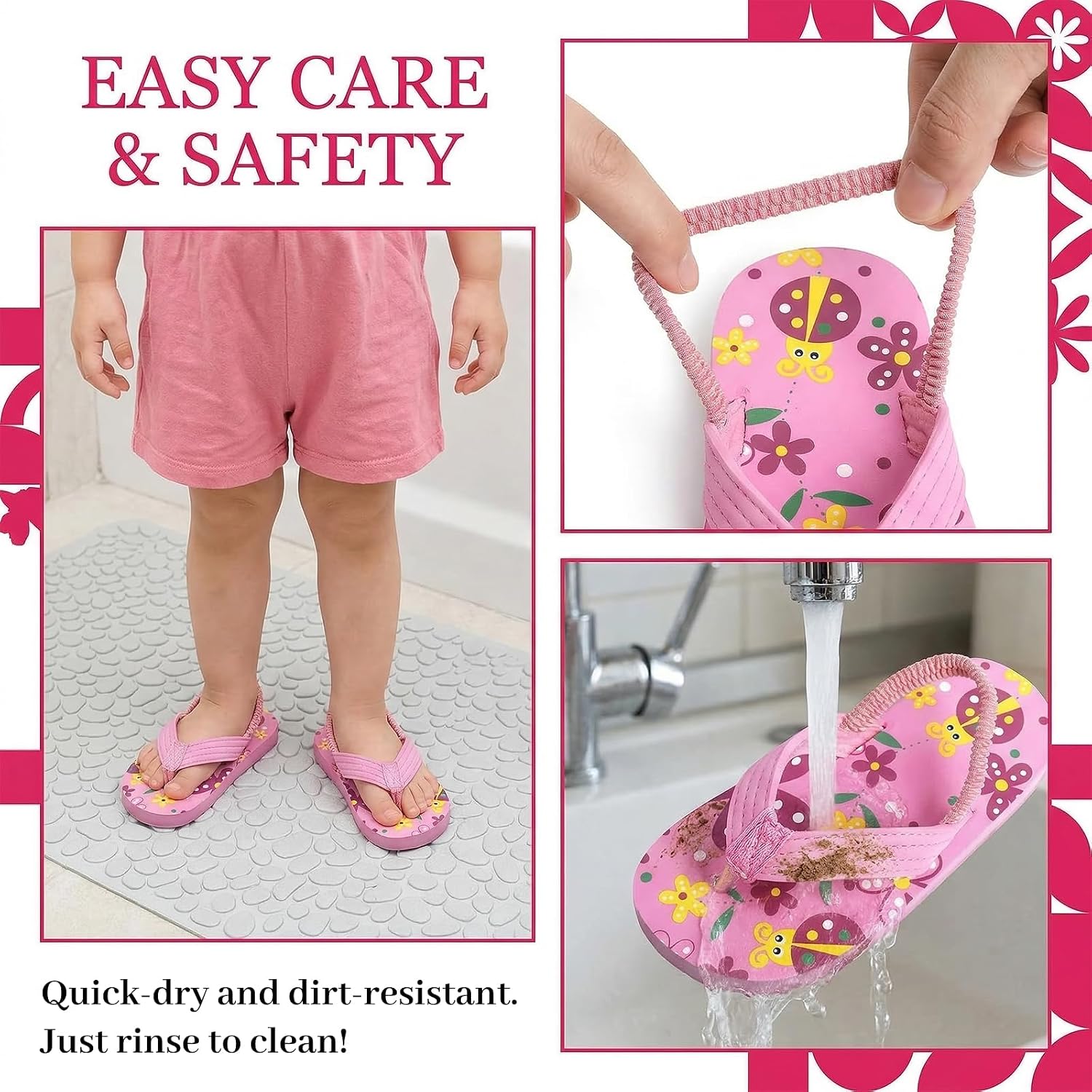 Boys Girls Strap Flip Flops Sandals Cute Cartoon Unicorn Shark Toddler Flip Flop Kids Pool Beach Flat Slide Summer Water Shoes