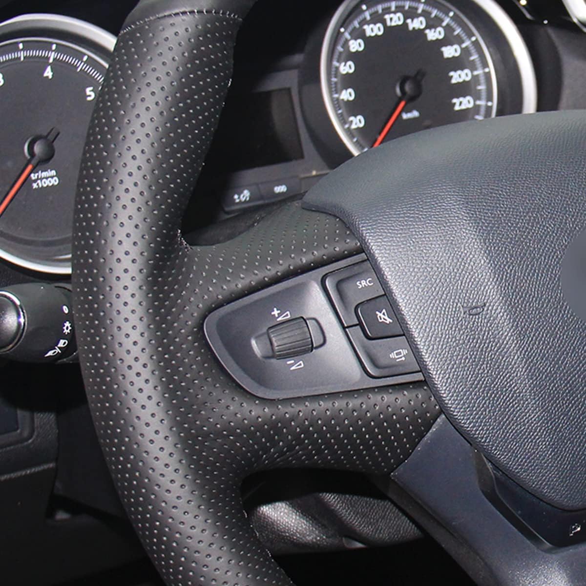 MEWANT Car Steering Wheel Covers for Peugeot Expert 2016-2022 / Traveller 2016-2022 Hand-Stitched Car Steering Wrap