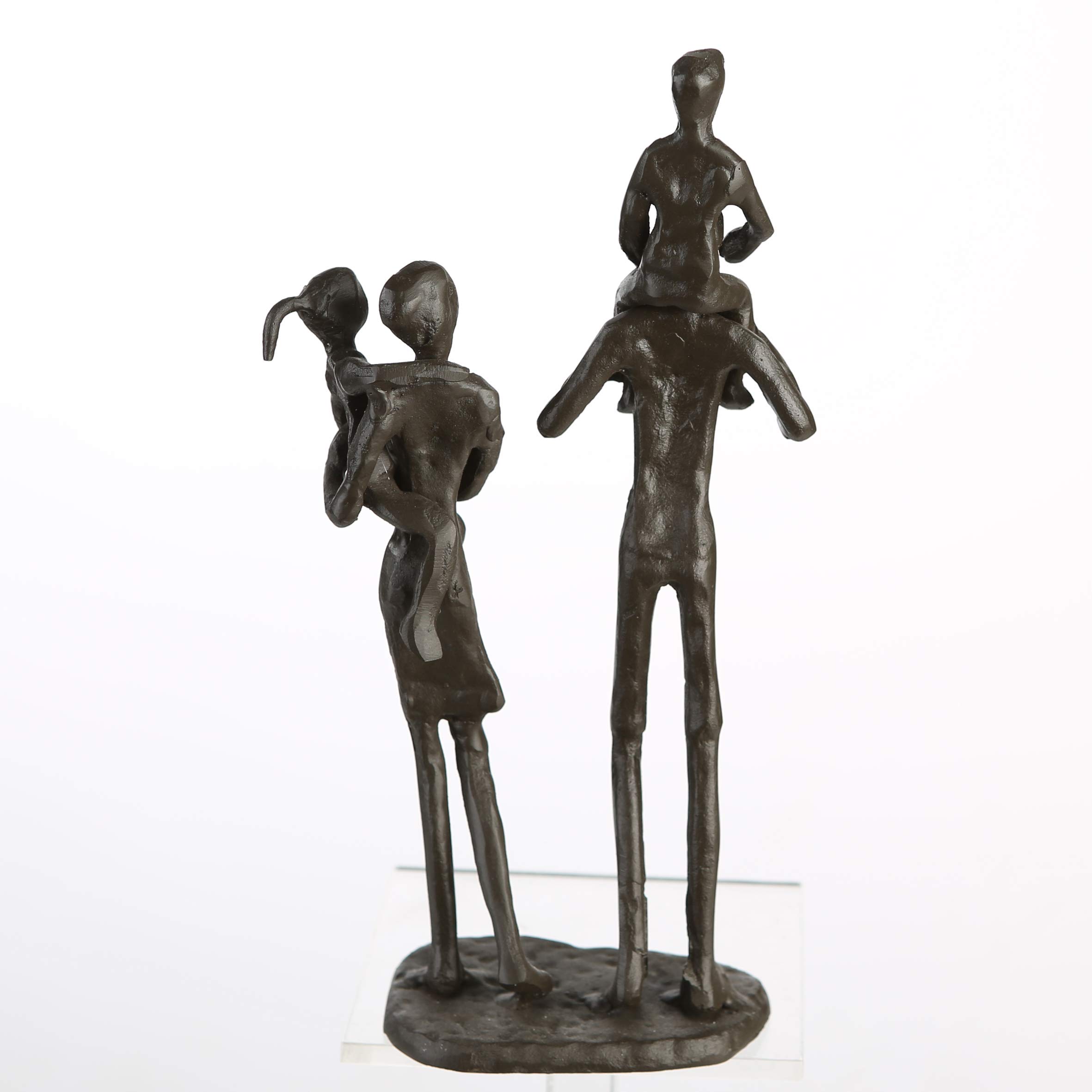 Casablanca Statue Famille Family, Fer Brun 22 cm