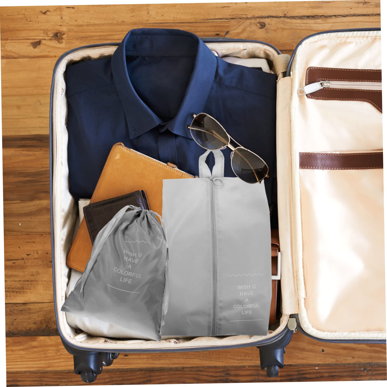 Hemobllo Borse Organizer per Valigia Borse per Vestiti e Scarpe per Articoli da Toeletta e Cosmetici Organizer da Viaggio Ultraleggero e Pieghevole Adatto per Viaggi di Lavoro e Vacanze