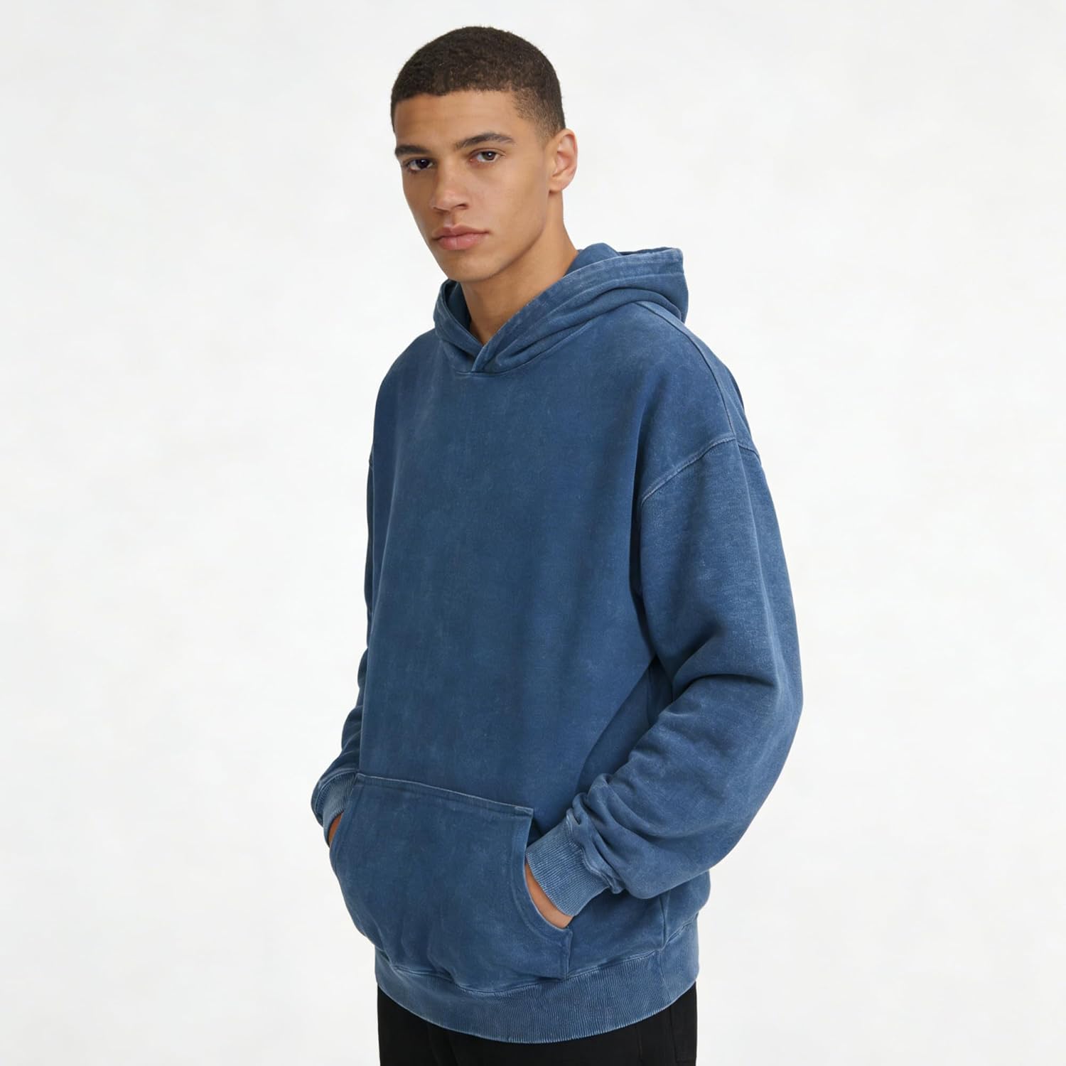 Unisex Acid Wash Oversized Hoodie - S-5XL Lightweight Vintage Pullover Sweatshirts, Streetwear for Women & Men