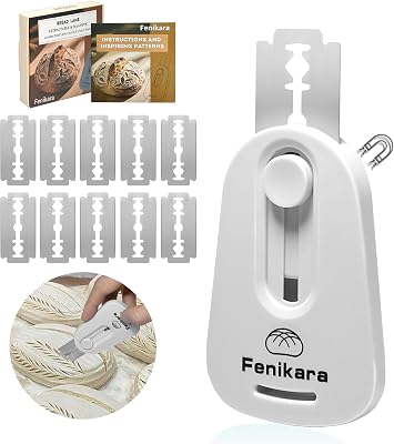 Fenikara premium magnetic bread lame scoring tool with replaceable razor blades
