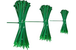 Plant Zip Ties 300 Pack, 4/6/8 Inch Assorted Sizes