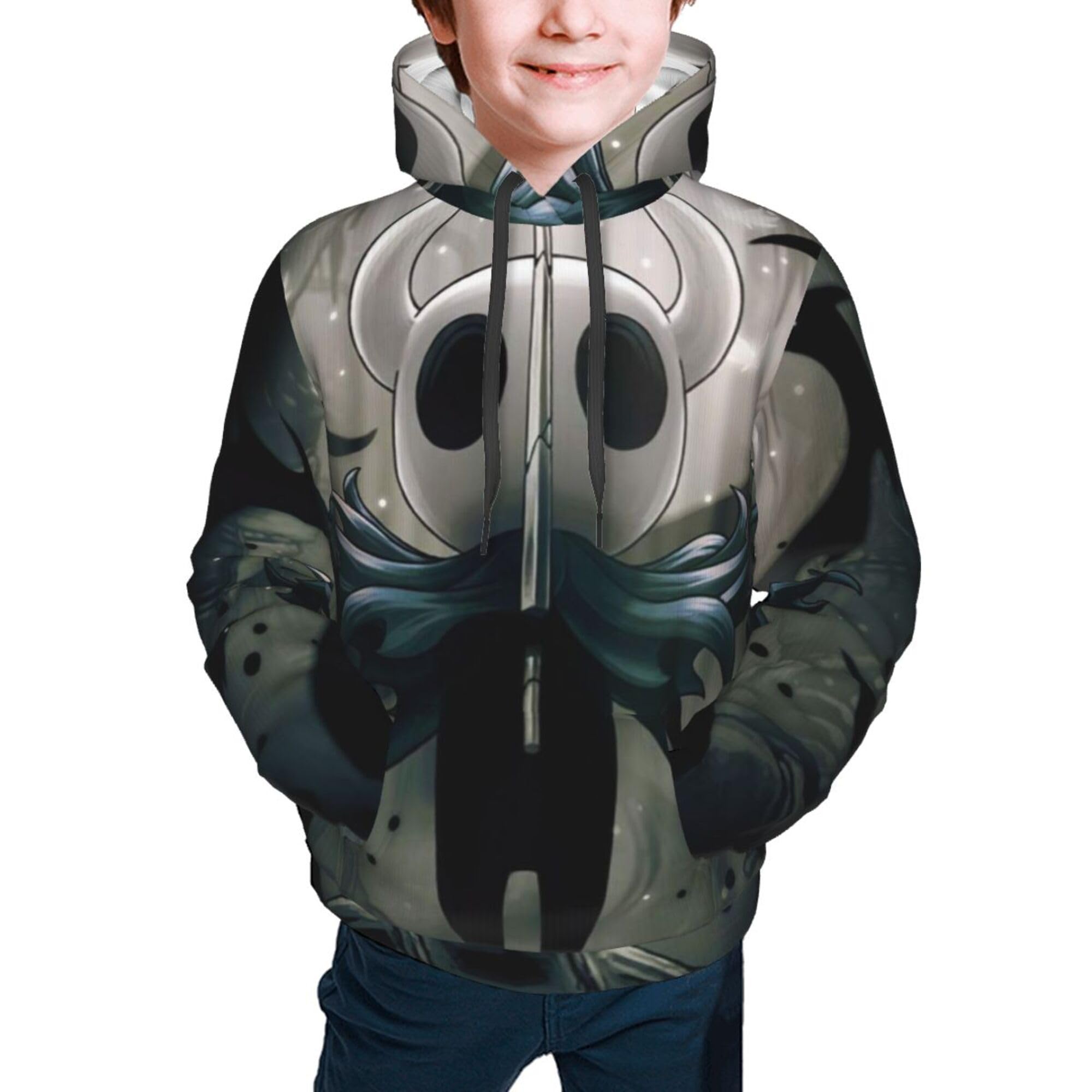 Kkarnxor Boys As Pic Hollow Game Knight Loose Youth Sweater Pullover Hoodie 3D Printed Long Sleeved Winter Jackets Tops Suitable For And Girls S