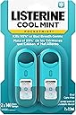 Listerine Cool Mint Pocketmist, Oral Care Mist for Fresh Breath, Non-Aerosol Sugar-Free Bad Breath Refresher Spray to Kill 99%!o(MISSING)f Bad Breath Germs, Portable, Cool Mint Flavor, 1 Pack of 2 Sprays