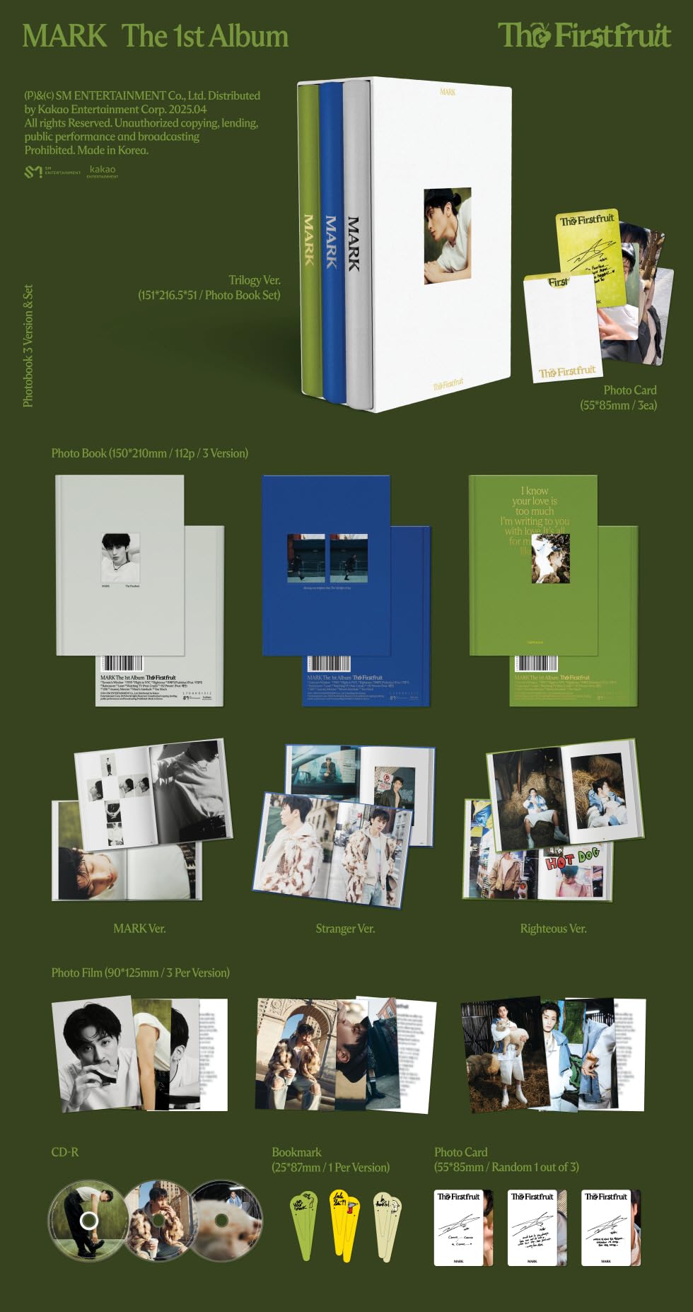 NCT MARK The Firstfruit [Photobook Ver.] 1st Full Album (MARK Ver.) + Extra Photocards