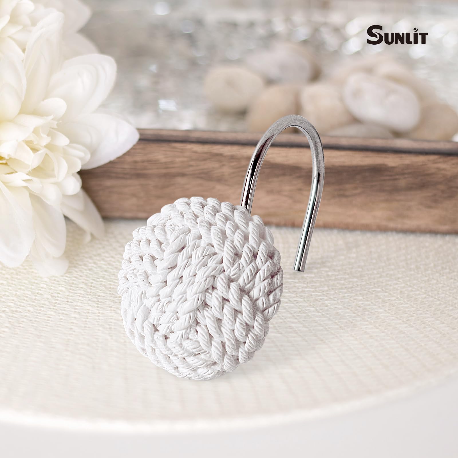 Boho Shower Hooks - Coastal Bathroom Decor -2