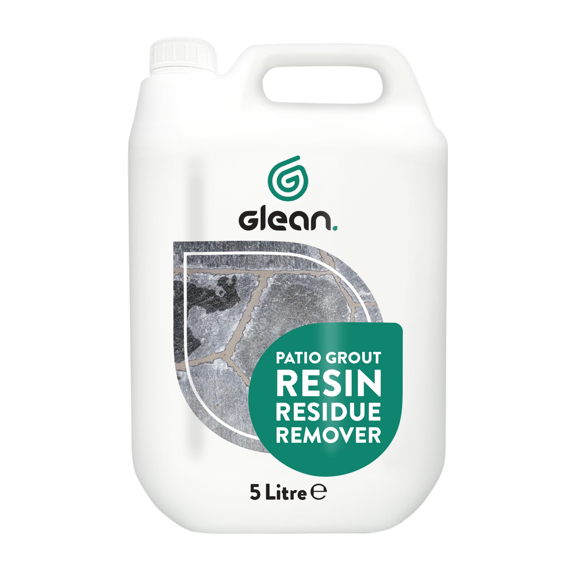 GLEAN Removedor de residuos de resina de lechada para patio, porcelana y piedra natural, elimina los residuos de acrílico, epoxi y silicona de compuestos de unión con cepillo, 5 litros