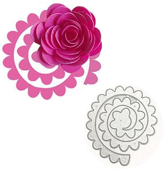 3D Flower Metal Cutting Dies - Round Floral Die Cuts For Card Making And Scrapbooking
