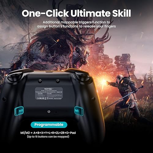 Miniatura 4 de VOYEE Controlador Pro Switch, controlador de interruptor inalámbrico con programación Turbo Motion Vibration Screenshot, controlador Switch Pro