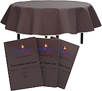 Vista 12 de Manteles de vinilo con reverso de franela, color sólido, calidad premium, impermeables., Plástico, Blanco