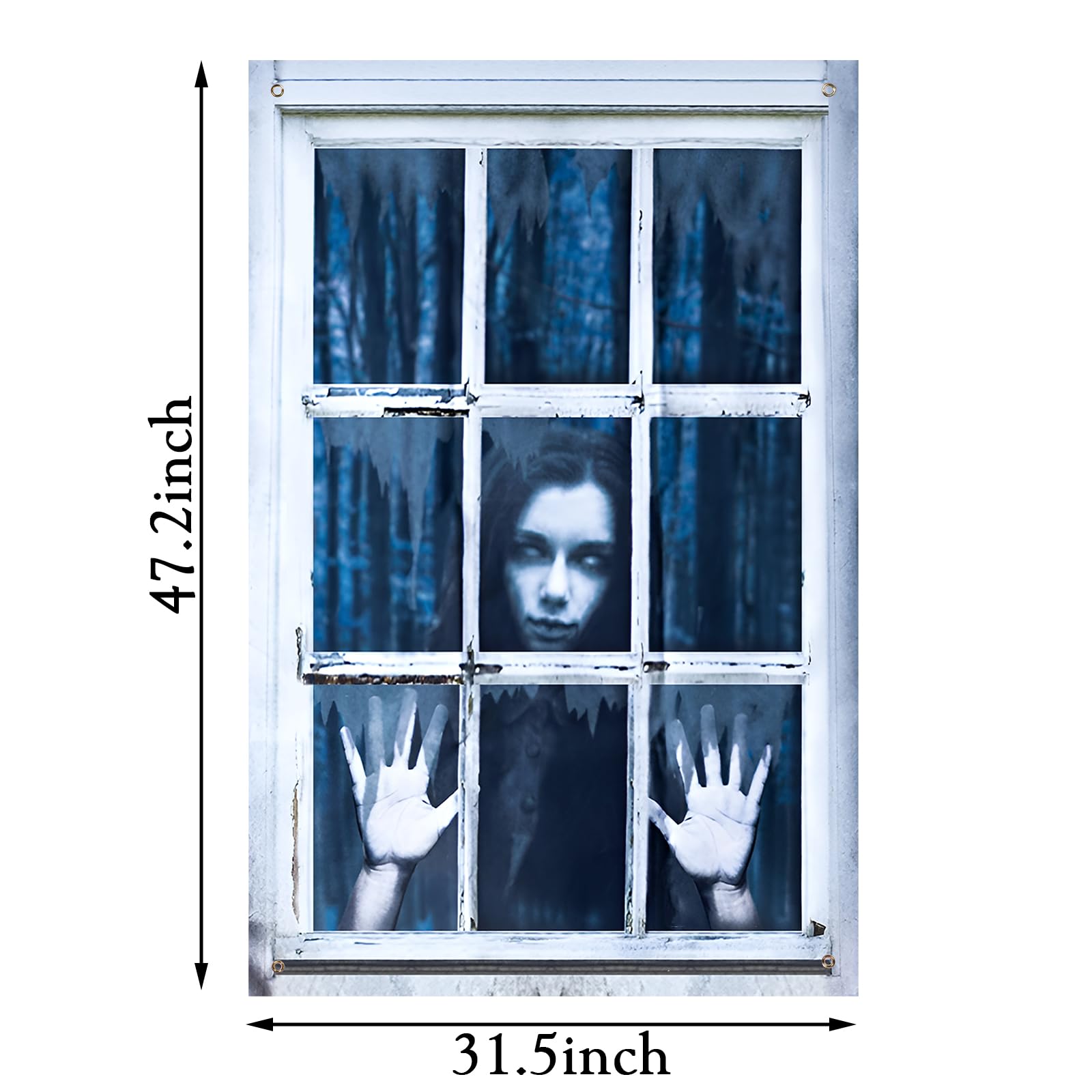 Décoration De Porte Rideau Halloween - 145 X 240 Cm - Pour Mur, Porte Ou Fenêtre - Ambiance Effrayante Pour Fête