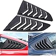 E-cowlboy Rear+Side Window Louvers for Ford Mustang 2015 2016 2017 2018 2019 2020 2021 2022 2023 Windshield Sun Shade Cover Vent GT Lambo Style Exterior Accessories All Weather ABS (Matte Black)