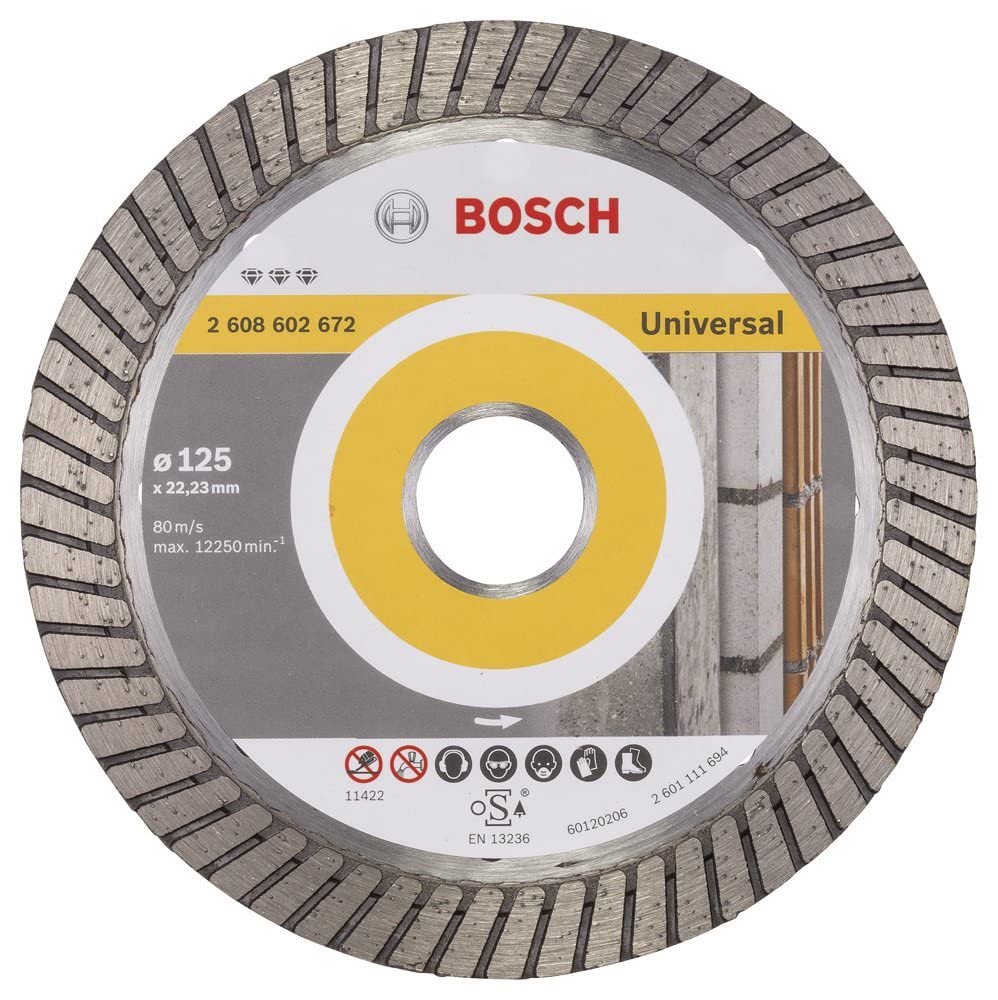 Bosch 2 608 602 672 - Disco de corte de diamante Best for Universal Turbo - 125 x 22,23 x 2,2 x 12 mm (pack de 1)