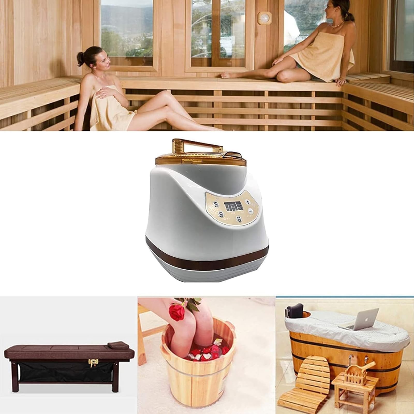 Tectake Sauna Mobile Dampfsauna, 2 Liter Dampfgener Produktbild-Vorschau 11