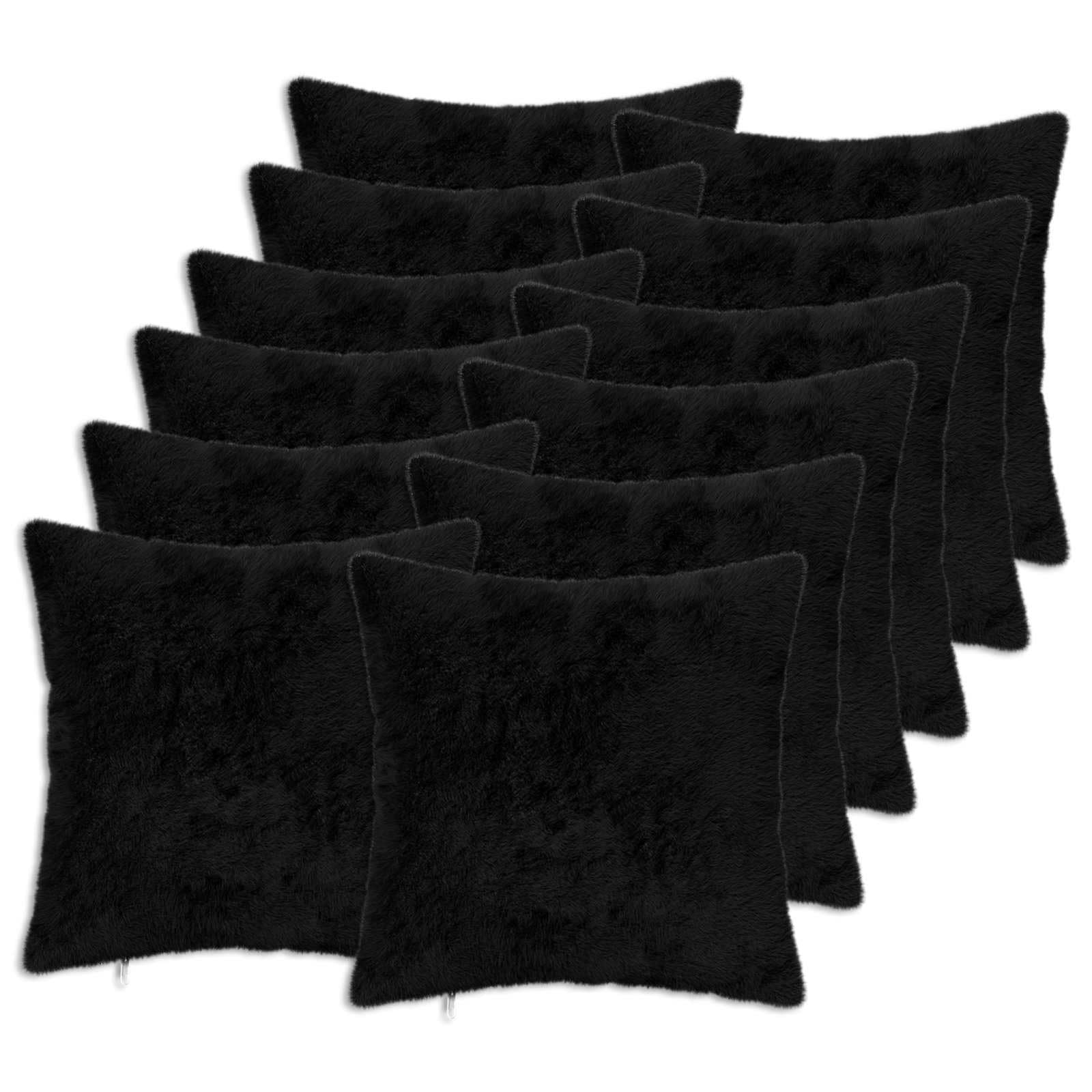 vidaXL Kissenbezug 12 STK. HEERLEN Schwarz 45 x 45 cm