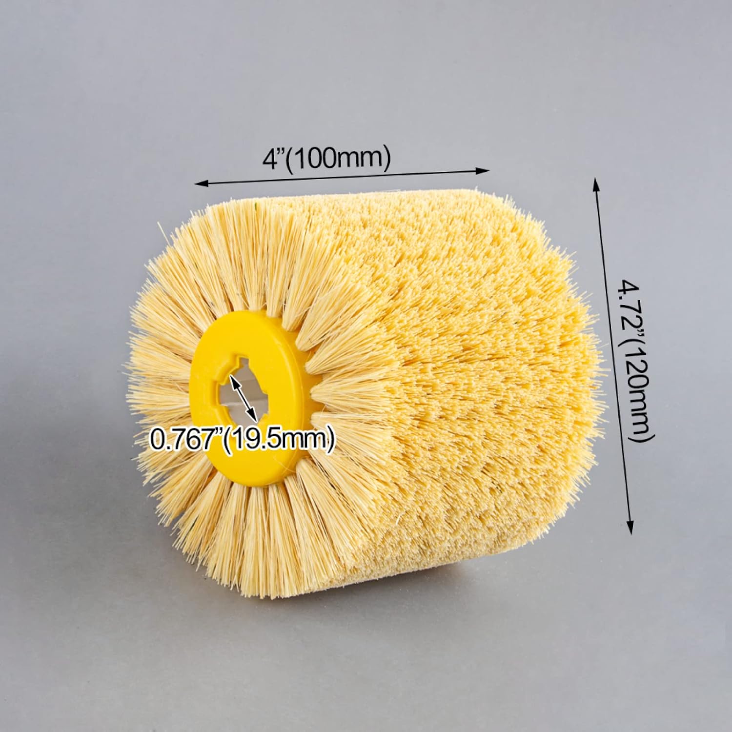1 Pcs 120 * 100 * 19mm Sisal Horse Hair Abrasive Wire Drum Polishing Wheel Electric Brush For Woodworking Metalworking,Horsehair