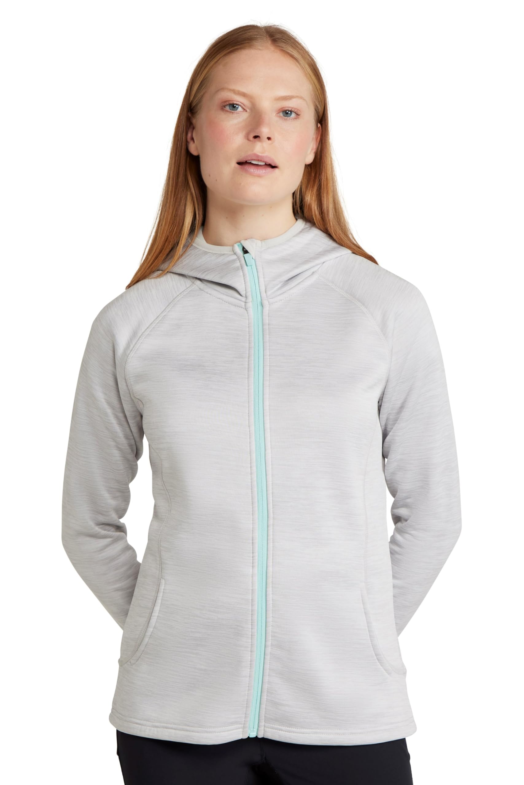 Mountain Warehouse Women's Medium Grey Isocool Dynamic Chakra Hoodie - Lightweight Jacket, Quick Dry, Breathable, Antibacterial, Wicking Top - For Spring Summer, Travelling 20
