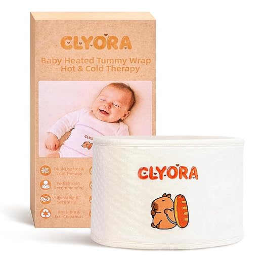 Infant Gripe Belt Heated Belly Band, Baby Colic and Gas Relief,Helps Babies Eliminate Gas and Reduce Crying, Soothe Baby's Tummy with Gentle Warmth and Compression, Silent Straps, Anti-Scalding, 0m+