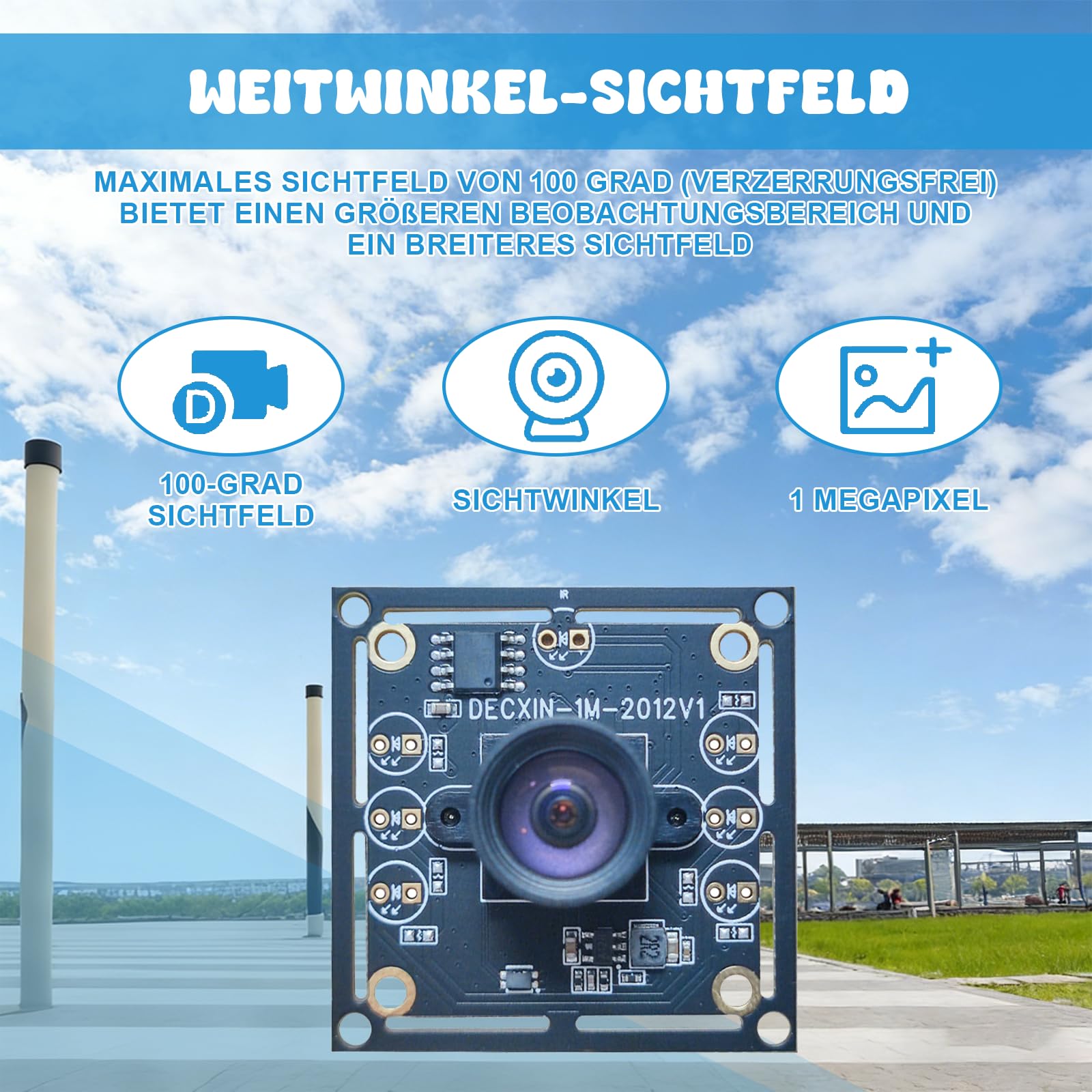 OV9732 Kameramodul,3 STK 100-Grad-Kameramodul, Höchste Auflösung 1280 X 720, 30 Fps, Gesichtserkennung Bilderfassung Kabel USB2.0 für autodarts Dart Kamerasystem