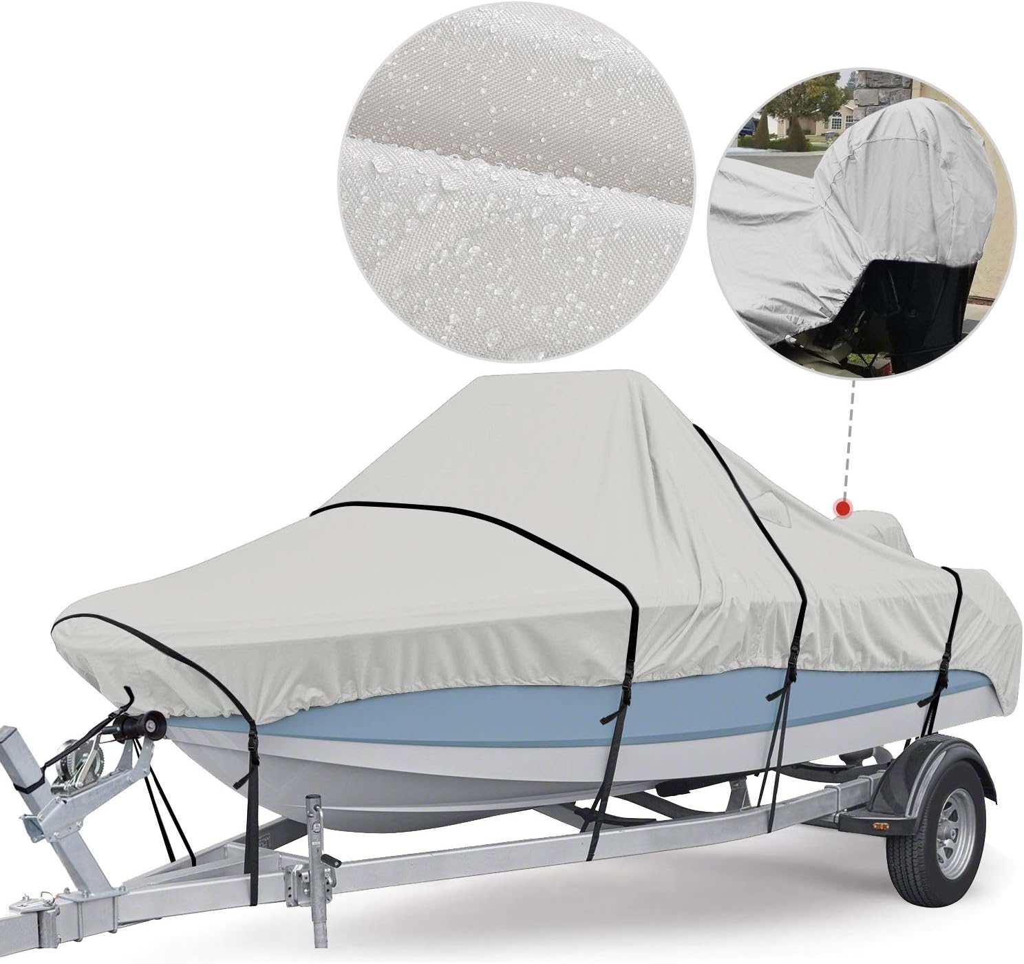 RVMasking Upgraded 800D Waterproof Center Console Boat Cover, Heavy Duty Boat Cover for Center Console Boat : Sports & Outdoors