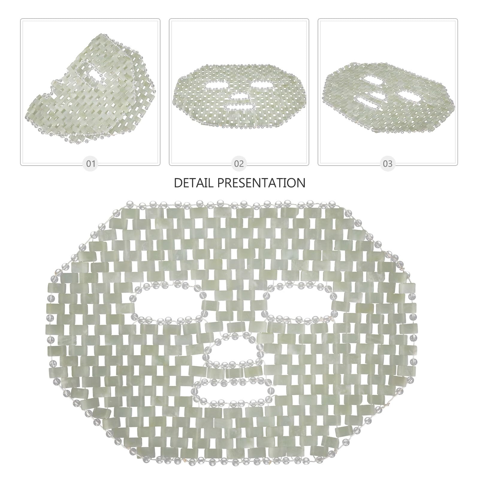 Masque de Jade Visage, Masque de Massage, Soin Spa | Soulage la Fatigue Oculaire, Effet Rafraîchissant, Usage Maison Nettoyage en Profondeur