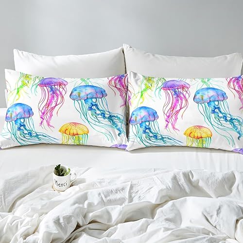 Miniatura 167 de Feelyou Juego de funda de edredón con estampado floral en 3D para niñas y niñas, elegante, con estampado floral morado, romántico, con purpurina