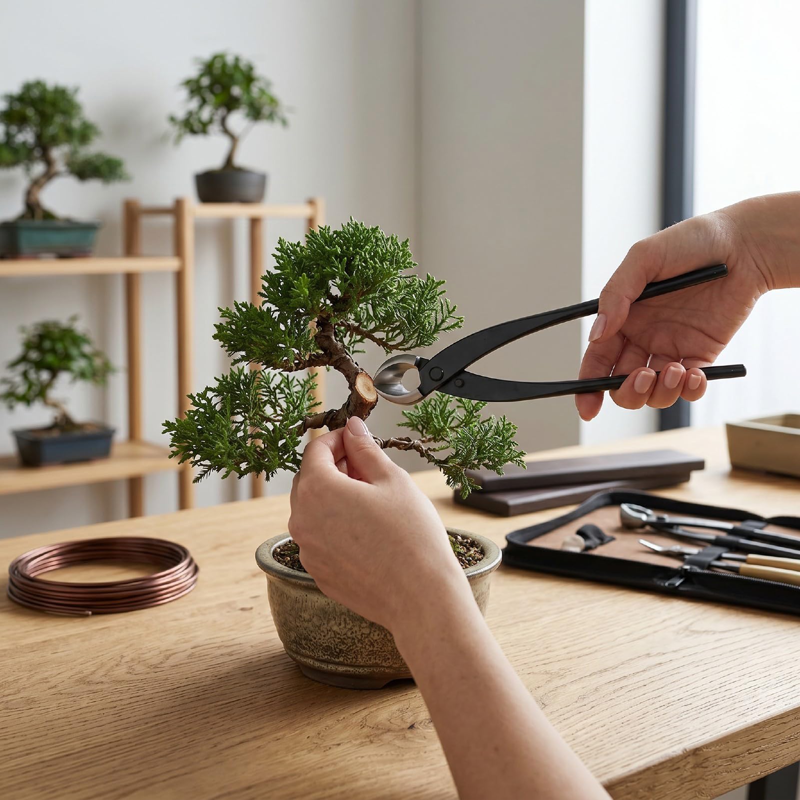 Konkaver Bonsai-Schneider aus Verbundstahl, 280 Mm, Ergonomisches Gartenschneidewerkzeug