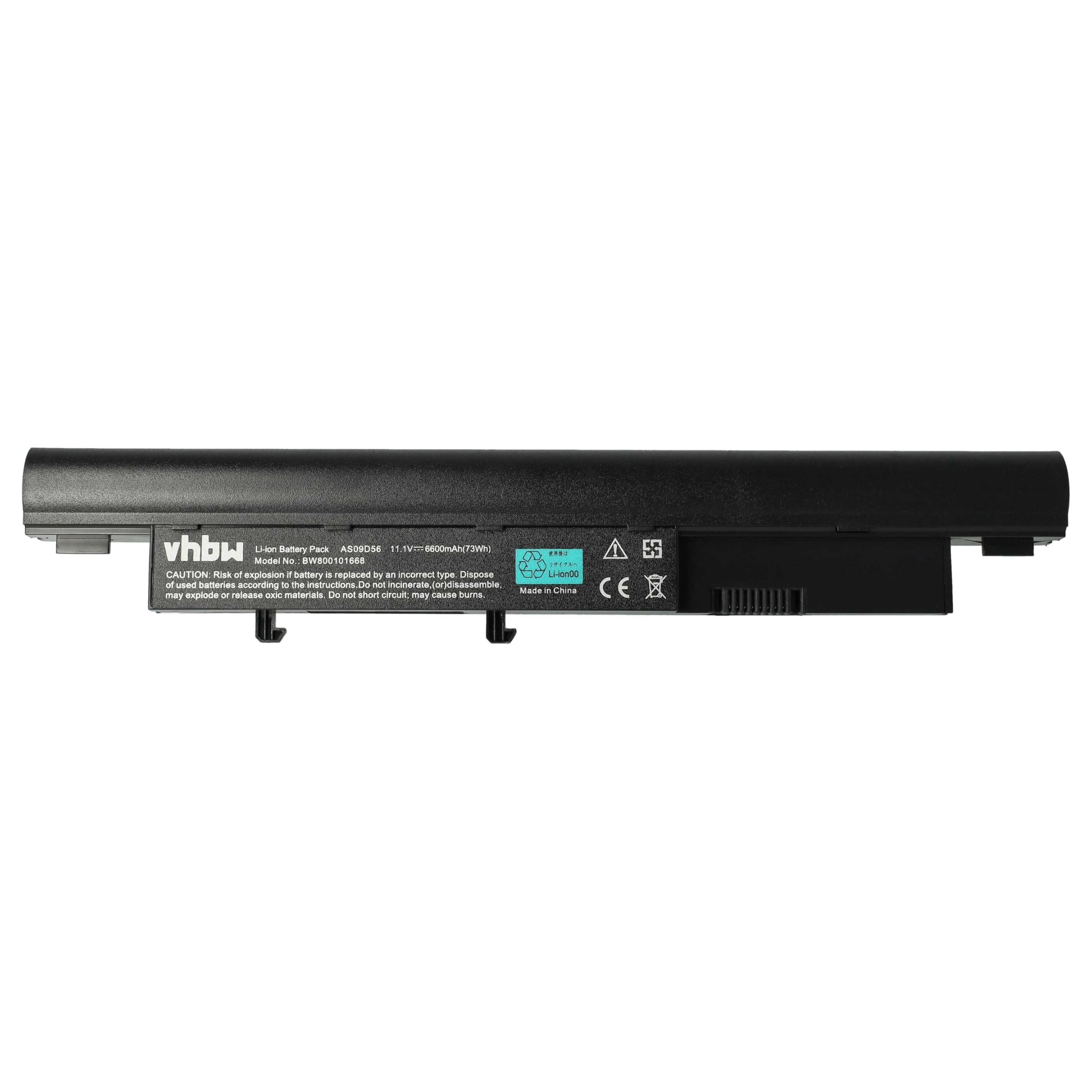 vhbw Akumulator zamienny do Acer AS09D36, AS09D41, AS09D51, AS09D56, AS09D70, AS09D71 do notebooka (6600 mAh, 11,1 V, litowo-jonowy)