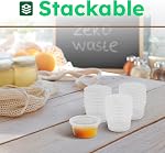 8oz Deli Food Containers with Lids for Leftovers & Storage, 12 Units | Airtight, Leakproof, Freezer and Microwave Safe, Set of Reusable Plastic Containers for Kitchen Storage