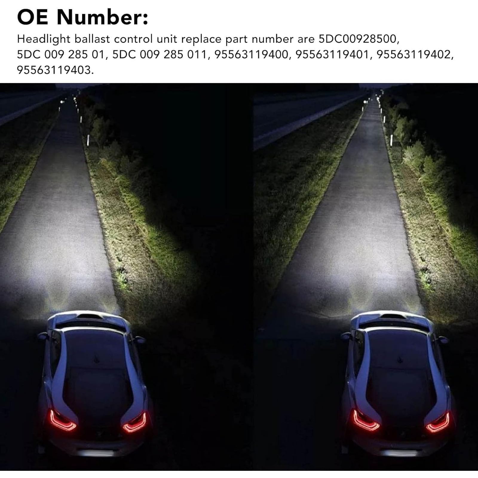 La zavorra della lampada dell'automobile migliora la guida notturna per 9PA 955 95563119400 95563119402 95563119403 Reazione Rapida Tempo di Zavorra per la Guida Notturna