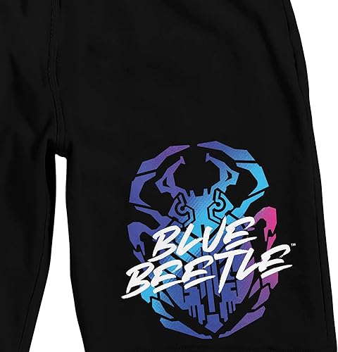Miniatura 2 de Bioworld Blue Beetle Scarab Logo Men's Black Sleep Pajama Shorts