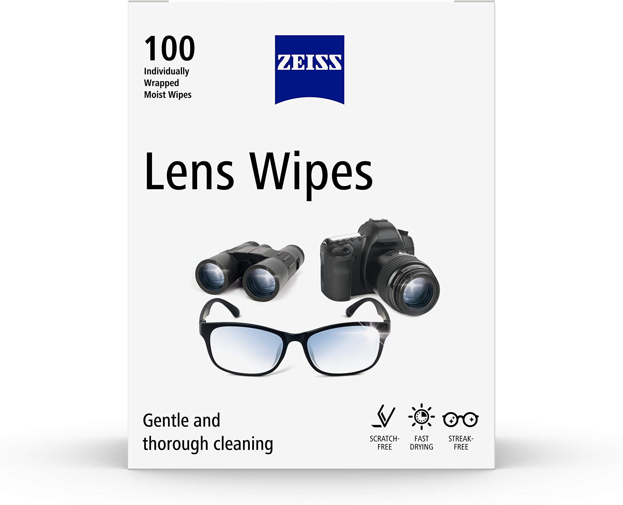 Lens Wipes 100 Count- Pack of 1| Lens Cleaner - Perfect for Spectacles, Eyeglasses, Sunglasses, Camera Lenses, Binoculars and all other lenses