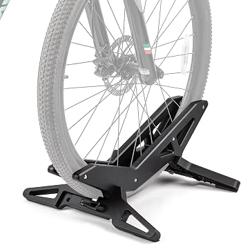 CXWXC Bike Floor Stand - Bicycle Parking Stand Fit 16"-29" Wheel, Adjustable Bike Floor Rack Stand for all 30-80mm Wide Tires Black