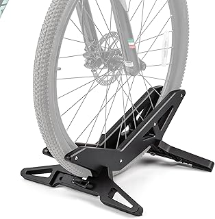 CXWXC Bike Floor Stand - Bicycle Parking Stand Fit 16"-29" Wheel, Adjustable Bike Floor Rack Stand for all 30-80mm Wide Tires (Black)