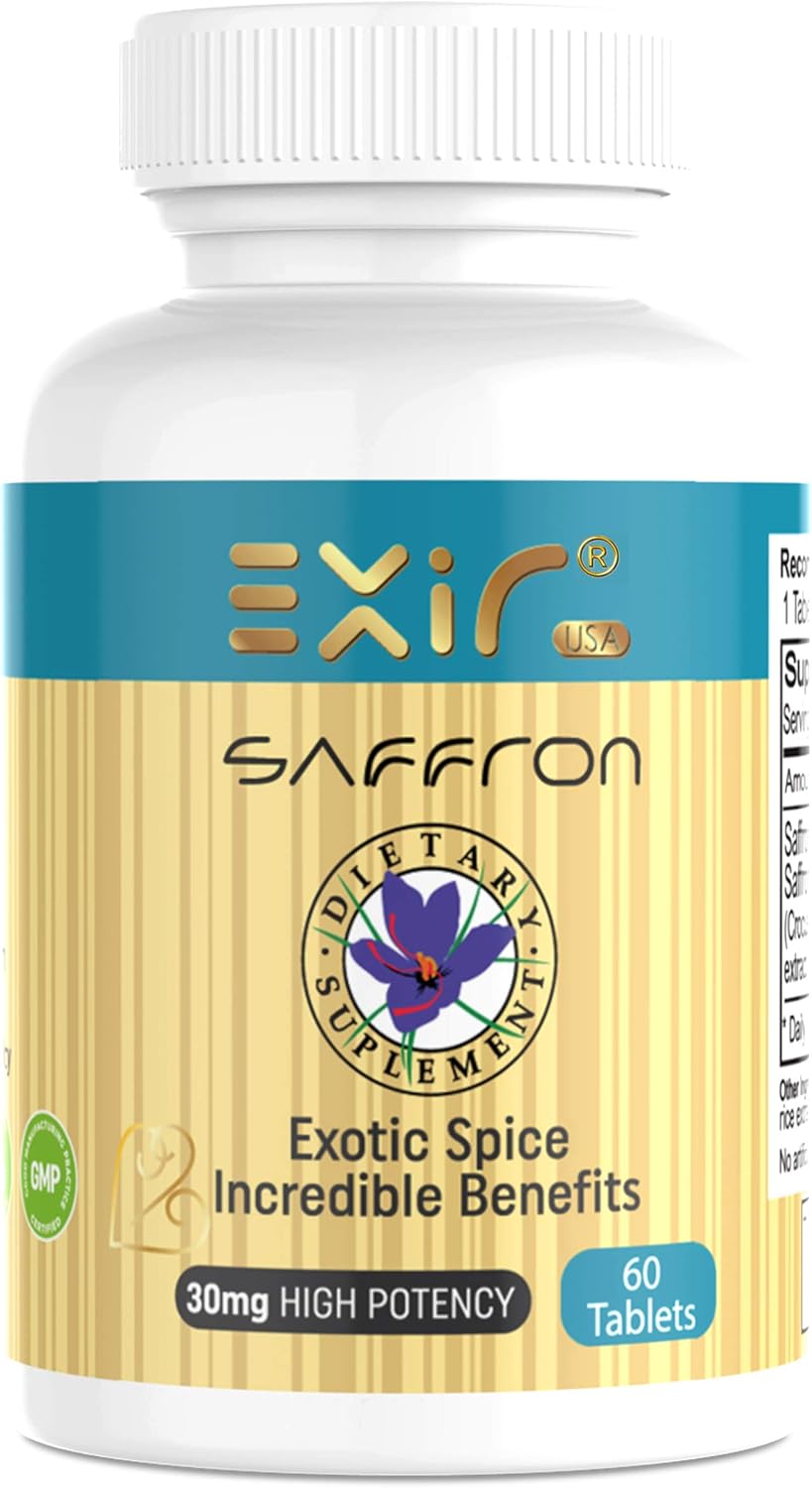 EXIR Saffron + Saffron Extract Supplements 60Tablets