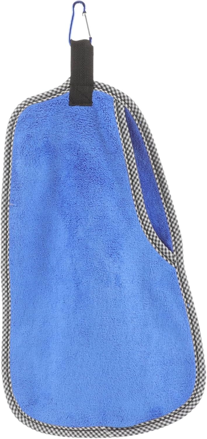Non-Slip Fishing Towel with Clip Fish Catching Puncture Proof Hand Protection Cover Outdoor Sports Towel for Hiking Camping Angling 12.59X7.48In