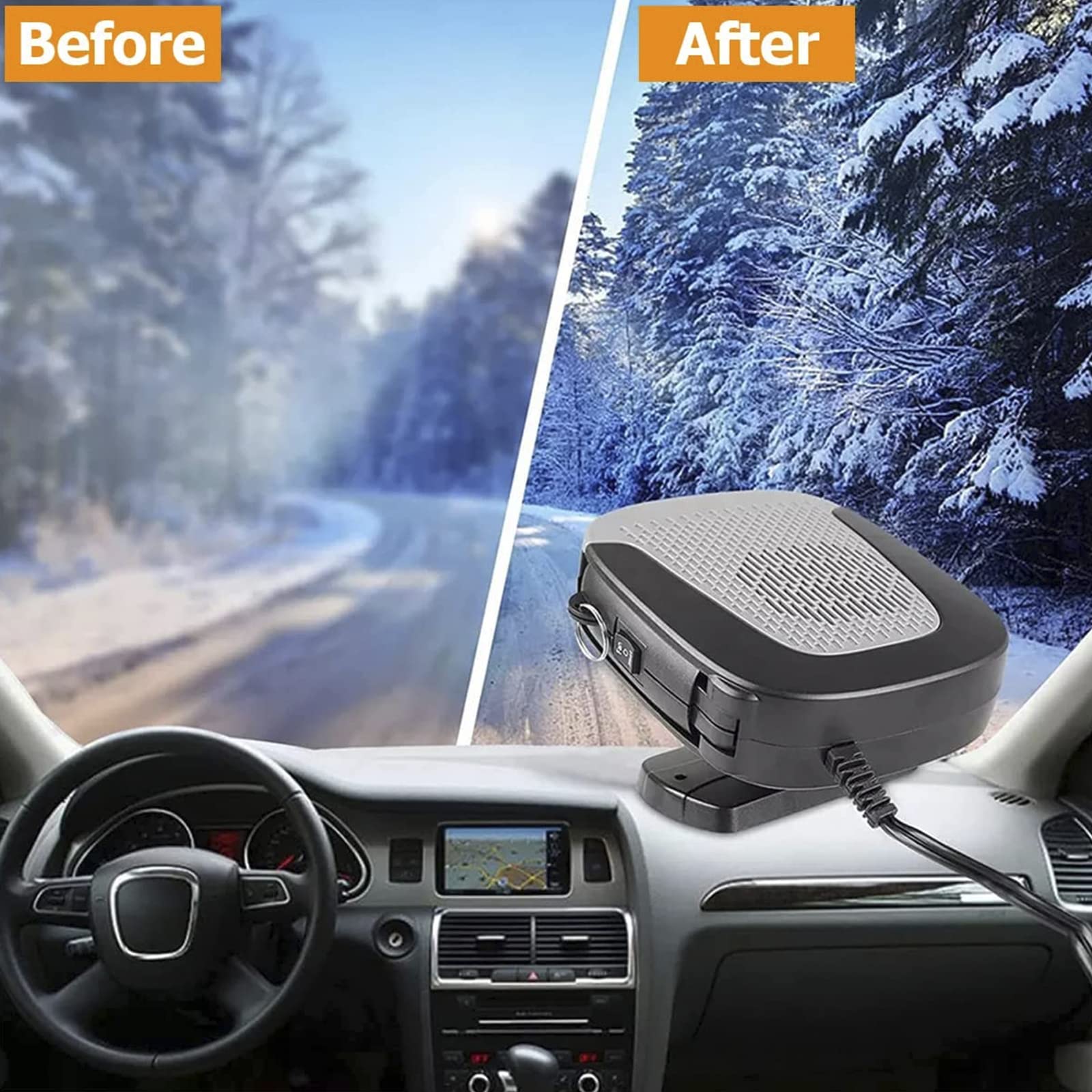 Dégivreur De Chauffage Portable 12V, Voiture 12V 150W Déchargeur De Dégivreur De Ventilateur De Ceramique Chauffant Chauffant 2 En 1 En Ceramique 87264396