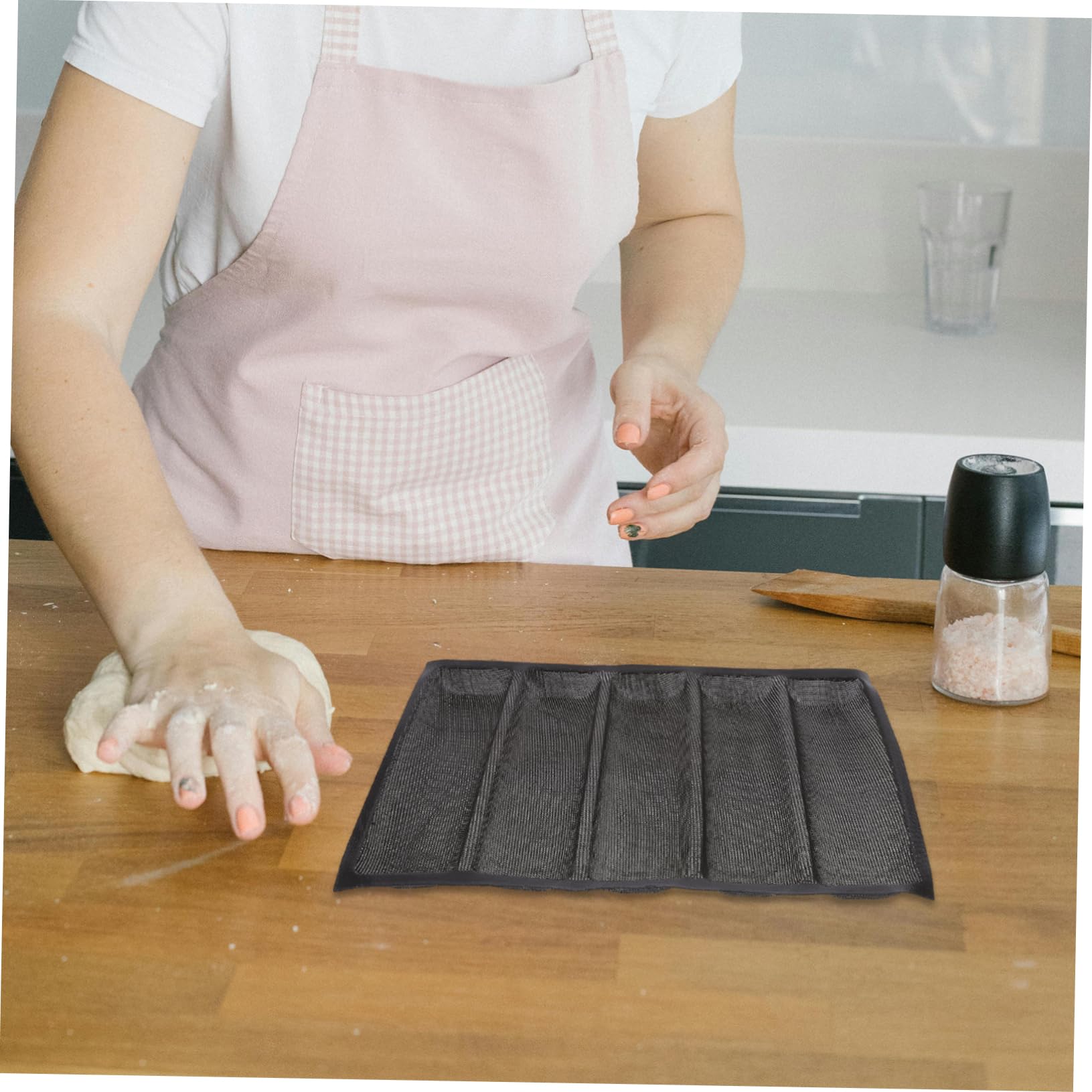 Ciieeo Molde Para Baguette Bandeja Para Hornear Molde Para Pan Molde De Pan Francés Para Hornear Moldes Para Pan Para Horno Moldes De Silicona Para Gel De Sílice Black