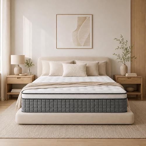 10 Inch Queen Mattress | Spring Mattress in a Box, Medium Firm