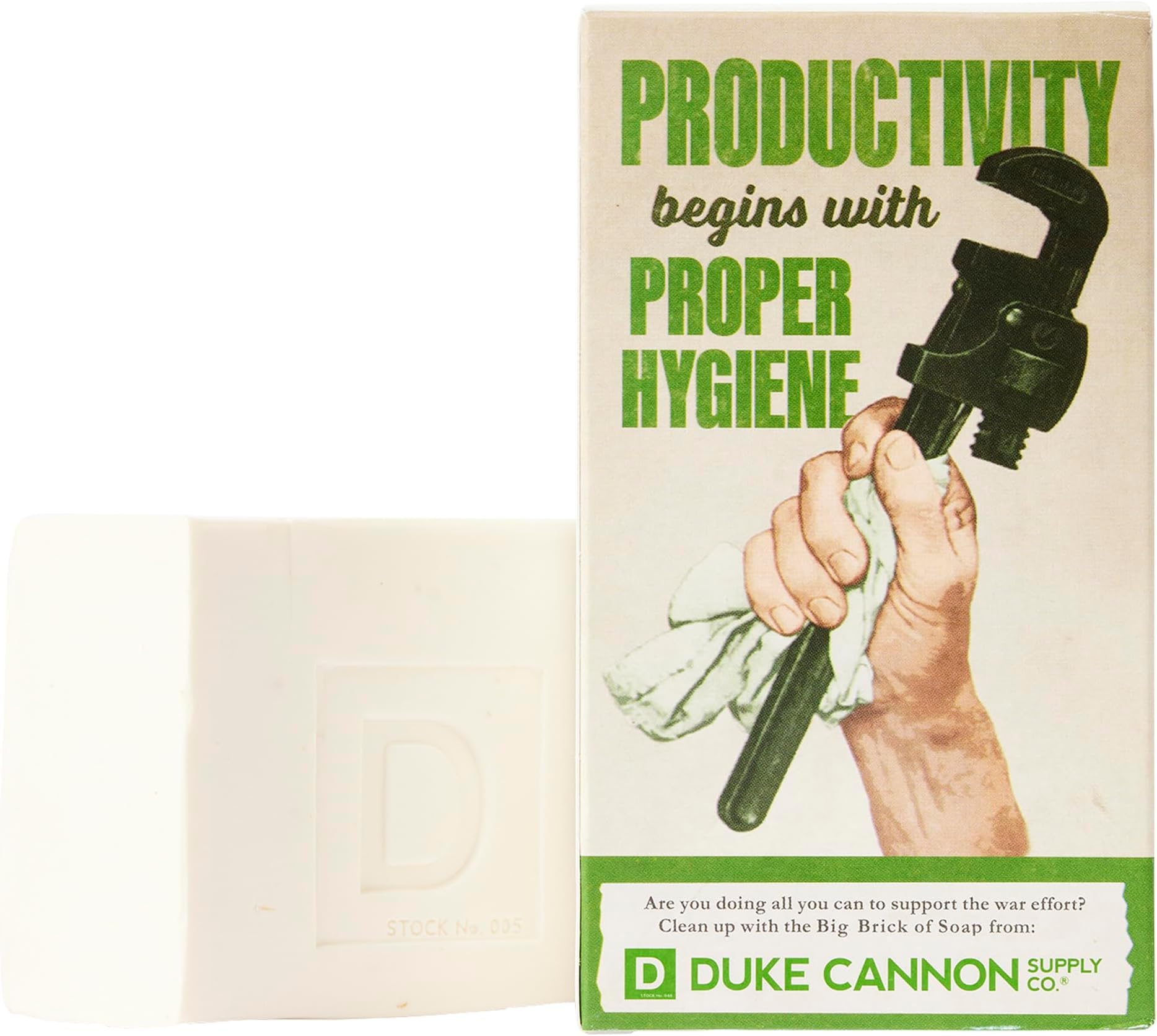 Duke Cannon WWII Era Big Brick of Soap for Men - Productivity, 10oz. Limited Edition