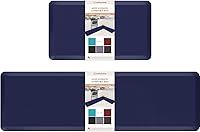 Vista 37 de HappyTrends 2 tapetes de cocina acolchados antifatiga, resistentes y ergonómicos de espuma de pie, impermeables, antideslizantes, para el hogar