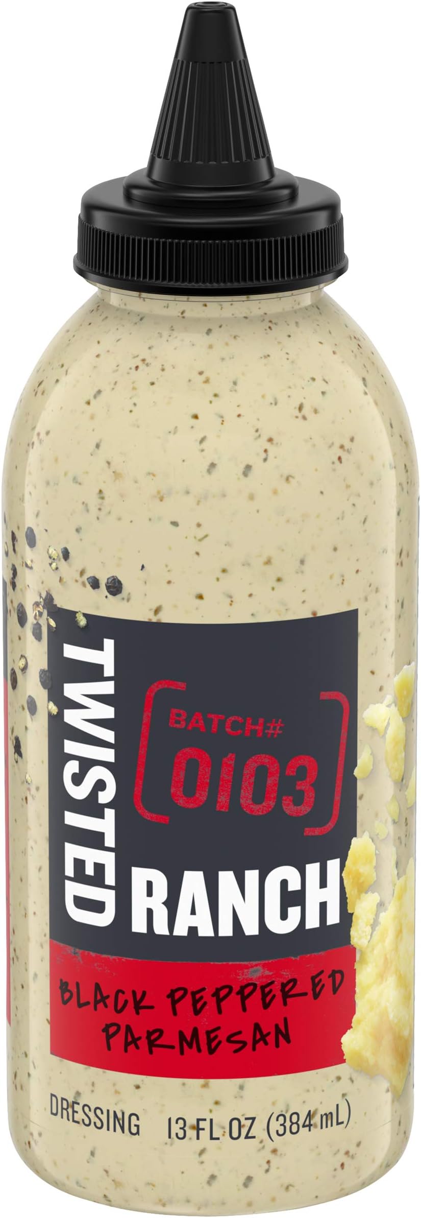 Twisted Ranch Black Peppered Parmesan Ranch Dressing & Dip (13 oz Bottle)