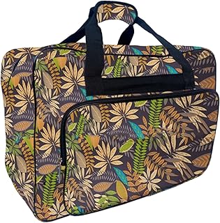 Hrtyvhin Bolsa multiusos para máquina de coser, espaciosa y resistente, organizadores de nailon con fácil transporte con color vibrante, Color marrón