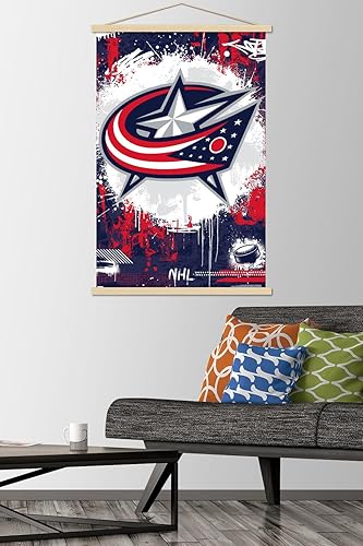 Miniatura 2 de Trends International NHL Columbus Blue Jackets - Póster de pared con logotipo Maximalist 23, 22.37 x 34.00 pulgadas, paquete de impresión premium
